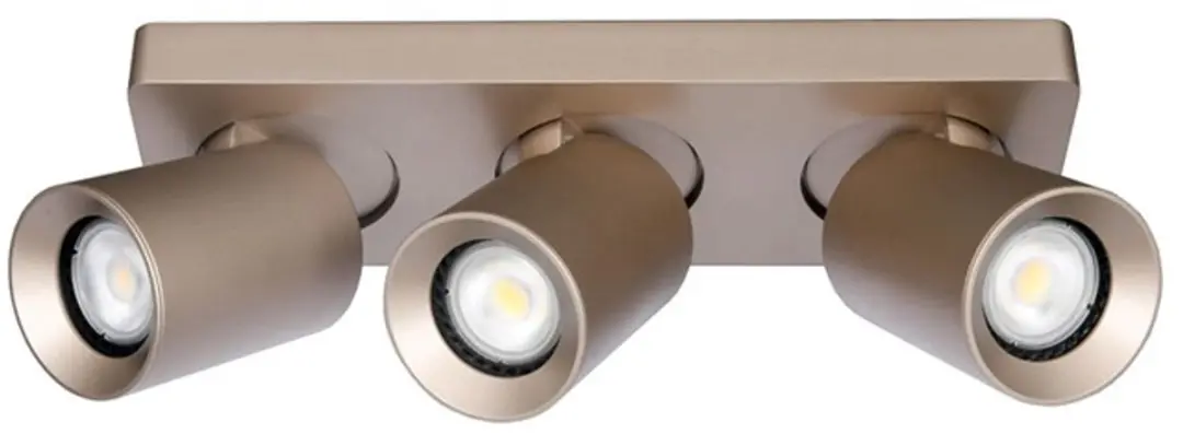 Artdelight Moderne Opbouwspots GU10 Megano 3 Stuks - Champagne