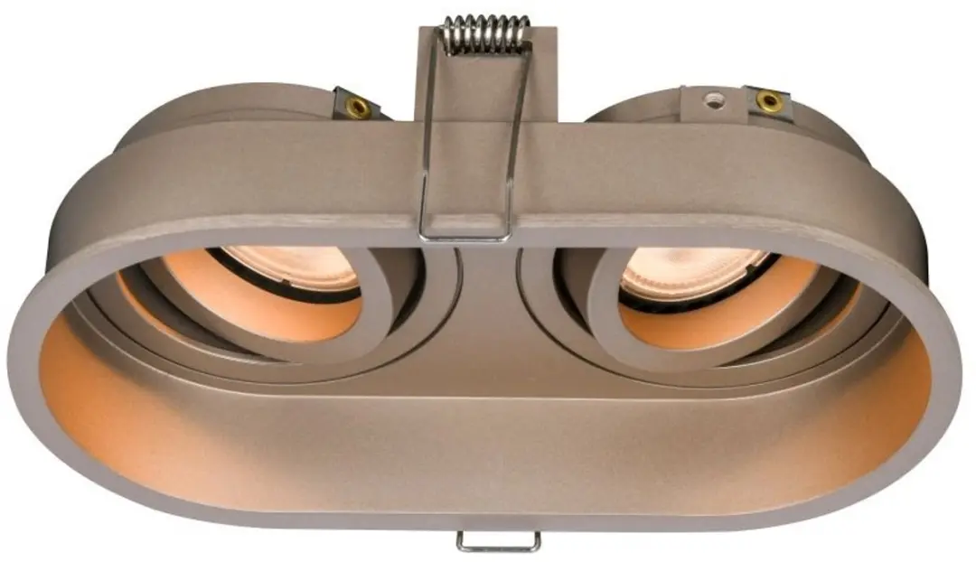 Artdelight Rex 2 Inbouwspot - 2x35W Warm Wit - Ø17cm Champagne
