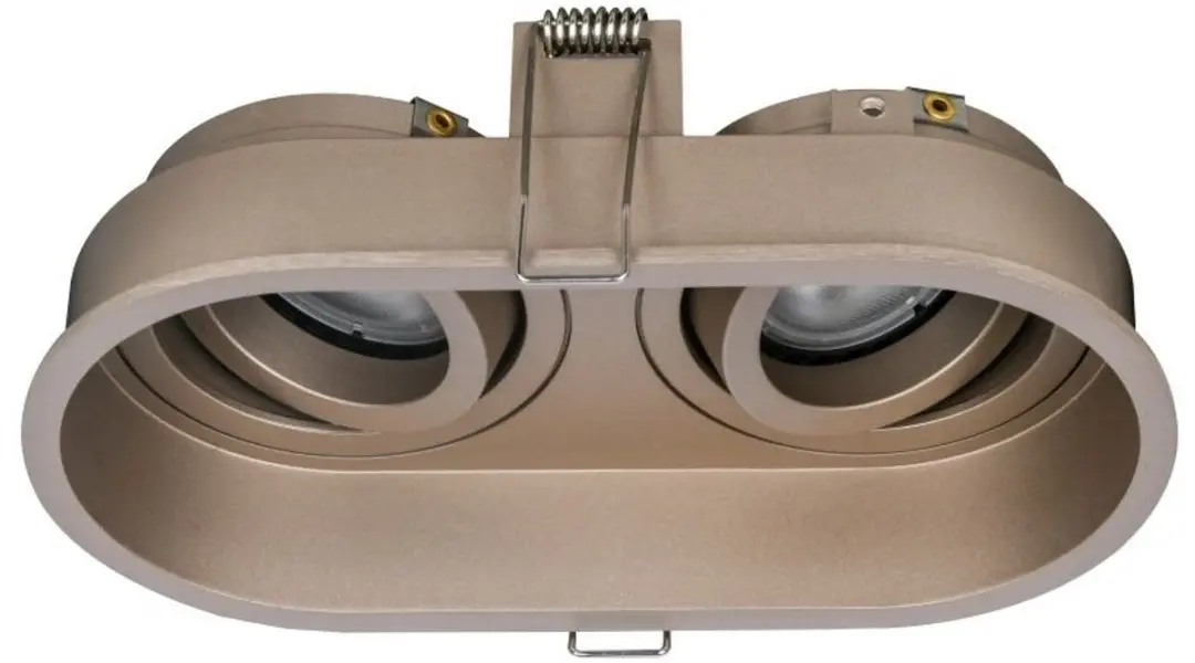 Artdelight Rex 2 Inbouwspot - 2x35W Warm Wit - Ø17cm Champagne