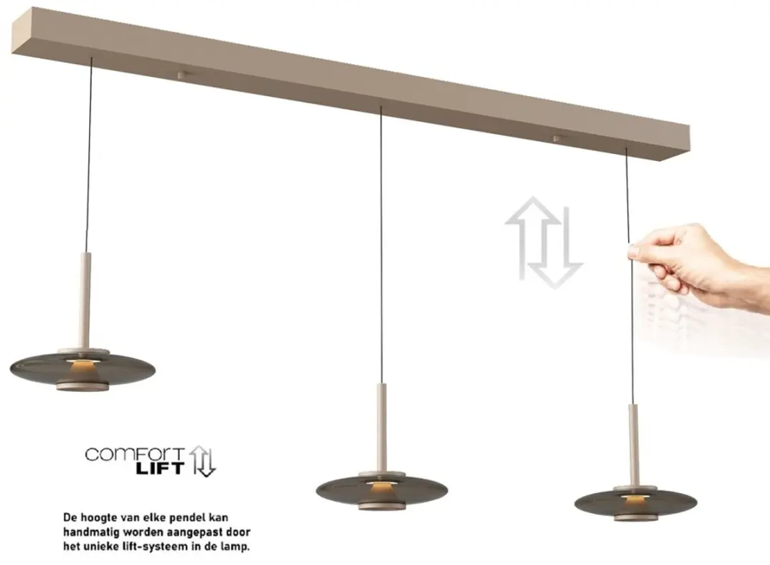 Artdelight Madison 3 Hanglamp 130cm