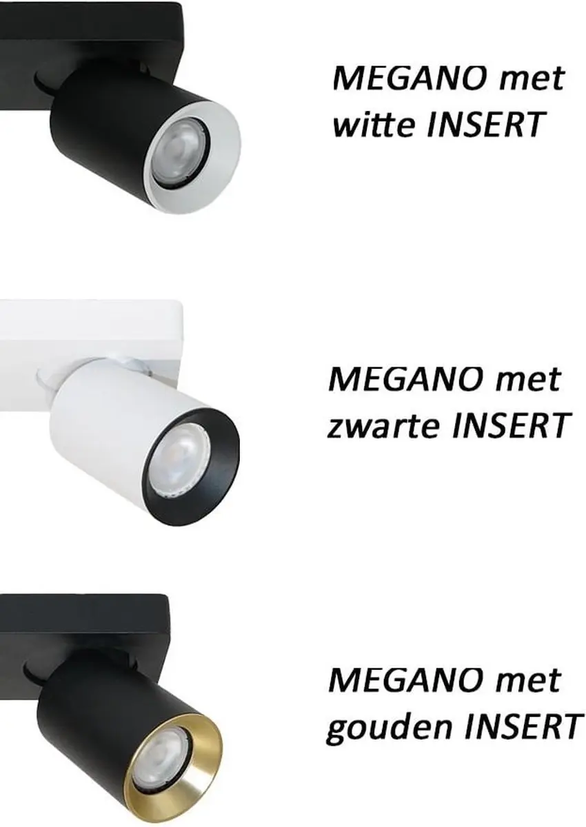 Artdelight Megano Opbouwspot 2 Lichtpunten - Wit/Zwart