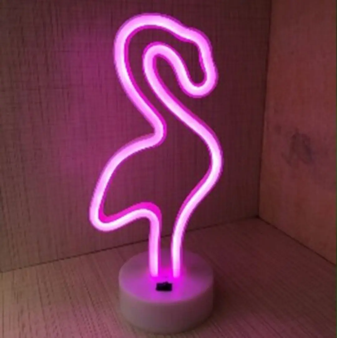 Groenovatie LED Neon Tafellamp Flamingo