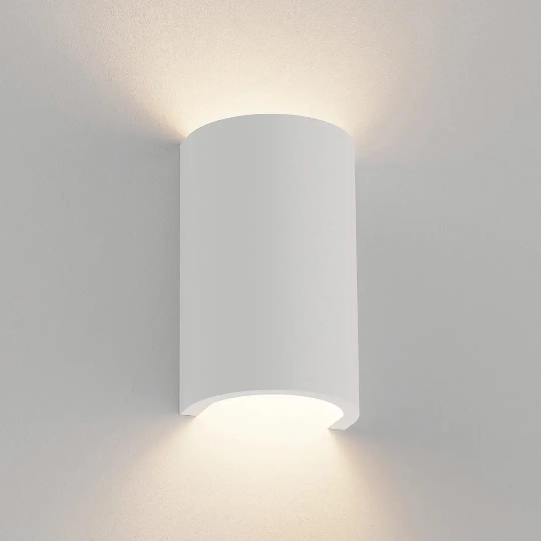 Artdelight Wandlamp Nantes 2x33W - 18cm H - Gips wit