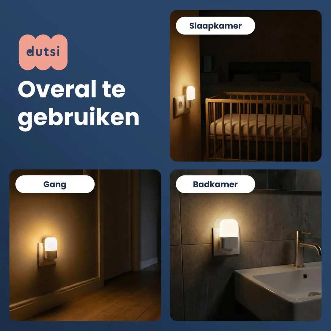 Dutsi Nachtlampje Stopcontact Luna's Licht - 4 Stuks