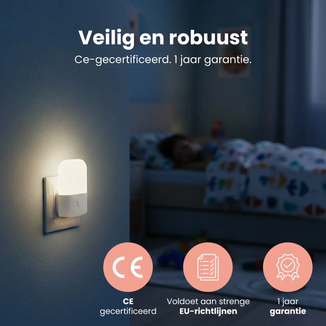 Dutsi Nachtlampje Stopcontact Luna's Licht - 4 Stuks