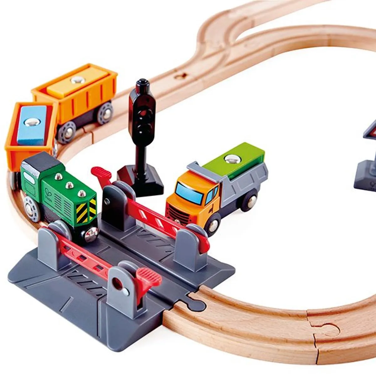 Hape Treinbaan Magneetkraan E3732 - 34-delig Multicolor