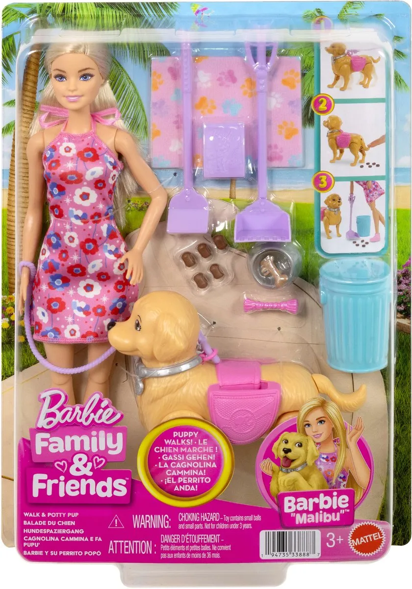 Barbie Loop- en Potje Pup JJB46 - Multicolor - afbeelding 6 van 6