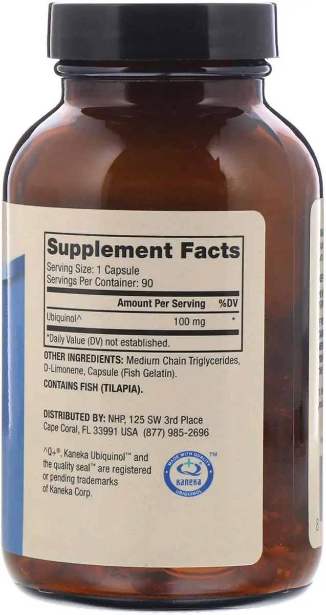 Dr. Mercola Ubiquinol 100mg - 90 Capsules - afbeelding 2 van 2