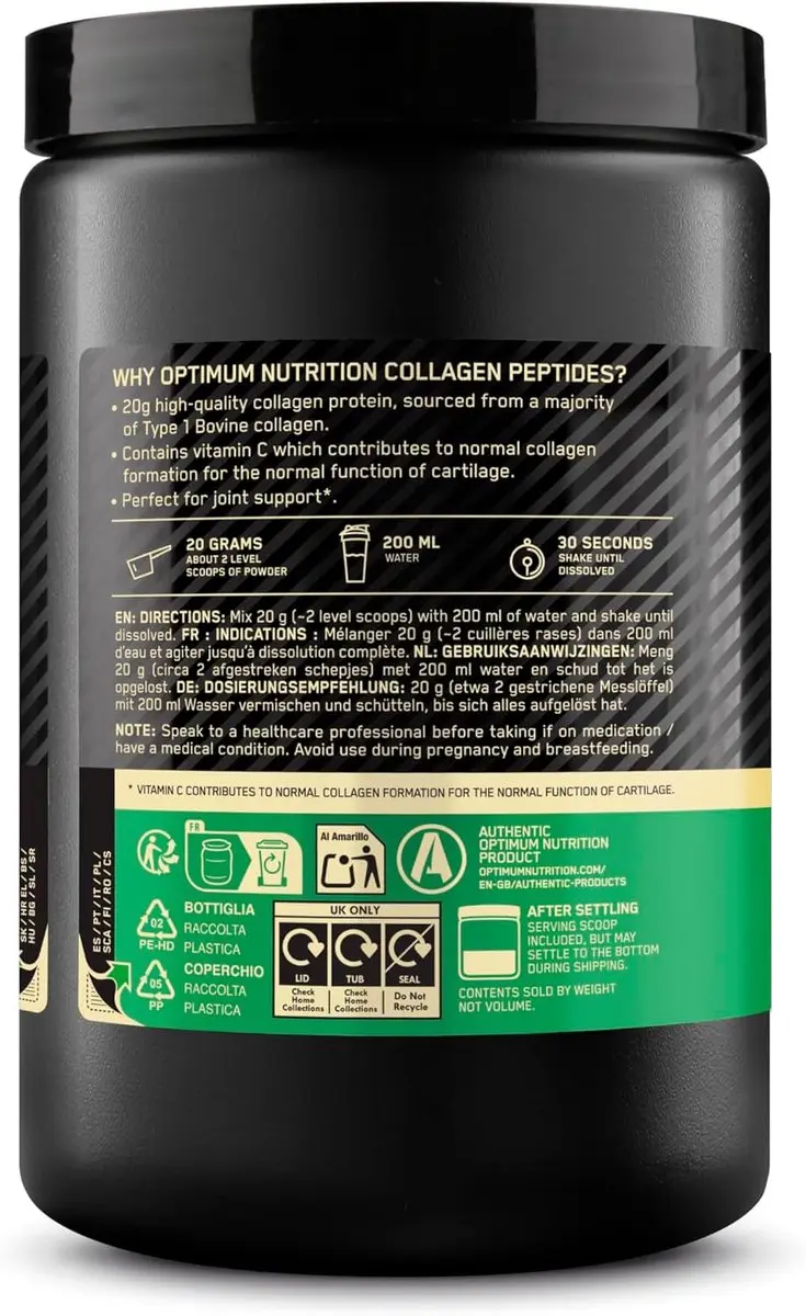 Optimum Nutrition Collagen Peptides 400g - afbeelding 2 van 6