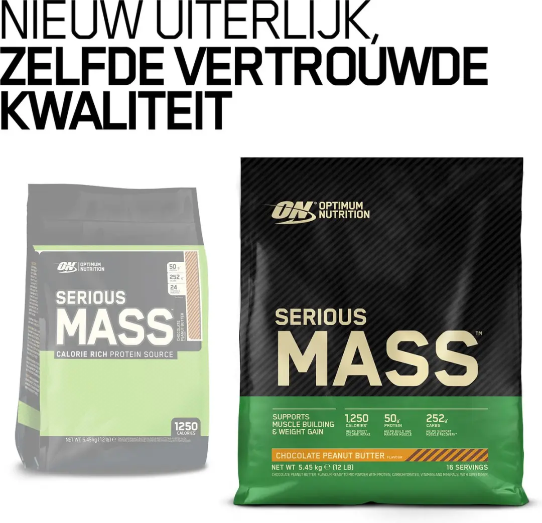 Optimum Nutrition Serious Mass Weight Gainer 5450g - 32 Scoops - afbeelding 2 van 6