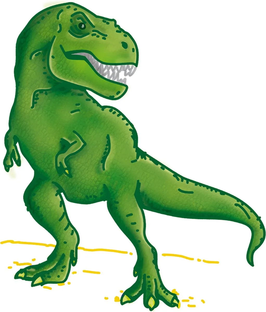 SES Creative Stempelset Dino - 11 Stempels Foam + Potloden & Papier