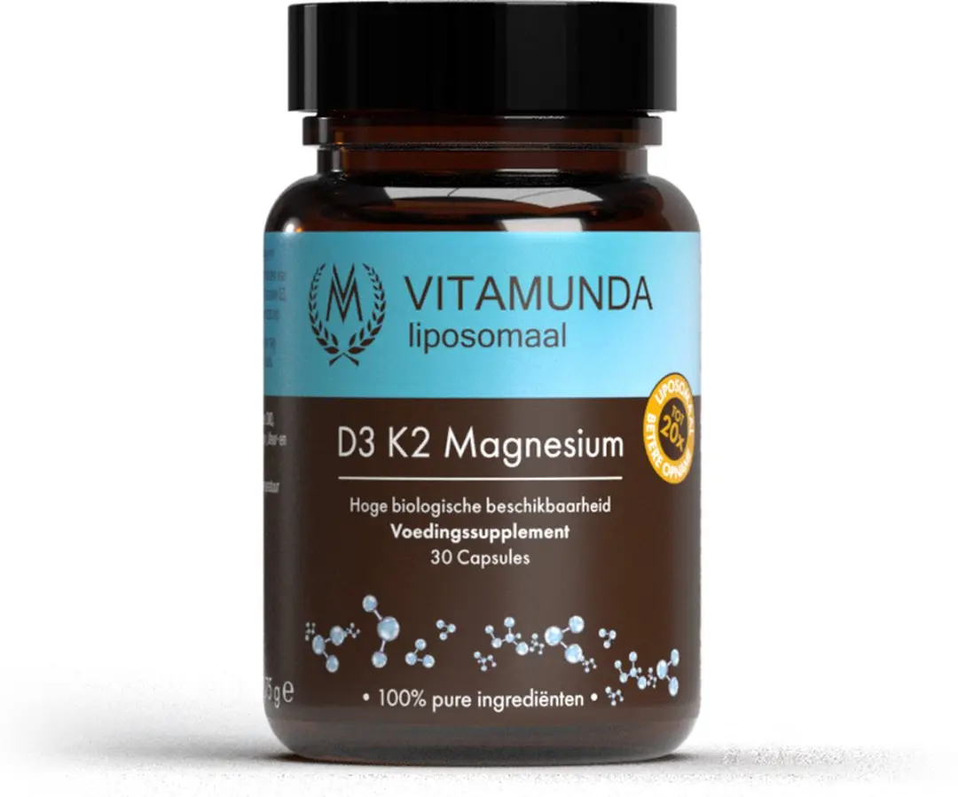 Vitamunda Liposomale D3 K2 Magnesium - 30 Capsules
