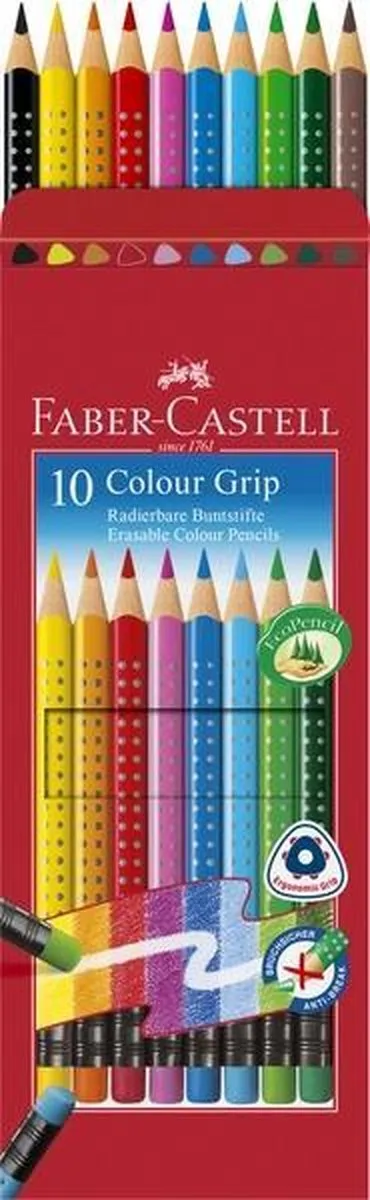Faber-Castell Color Grip FC-116613 Kleurpotloden - 10 Stuks - Assorti