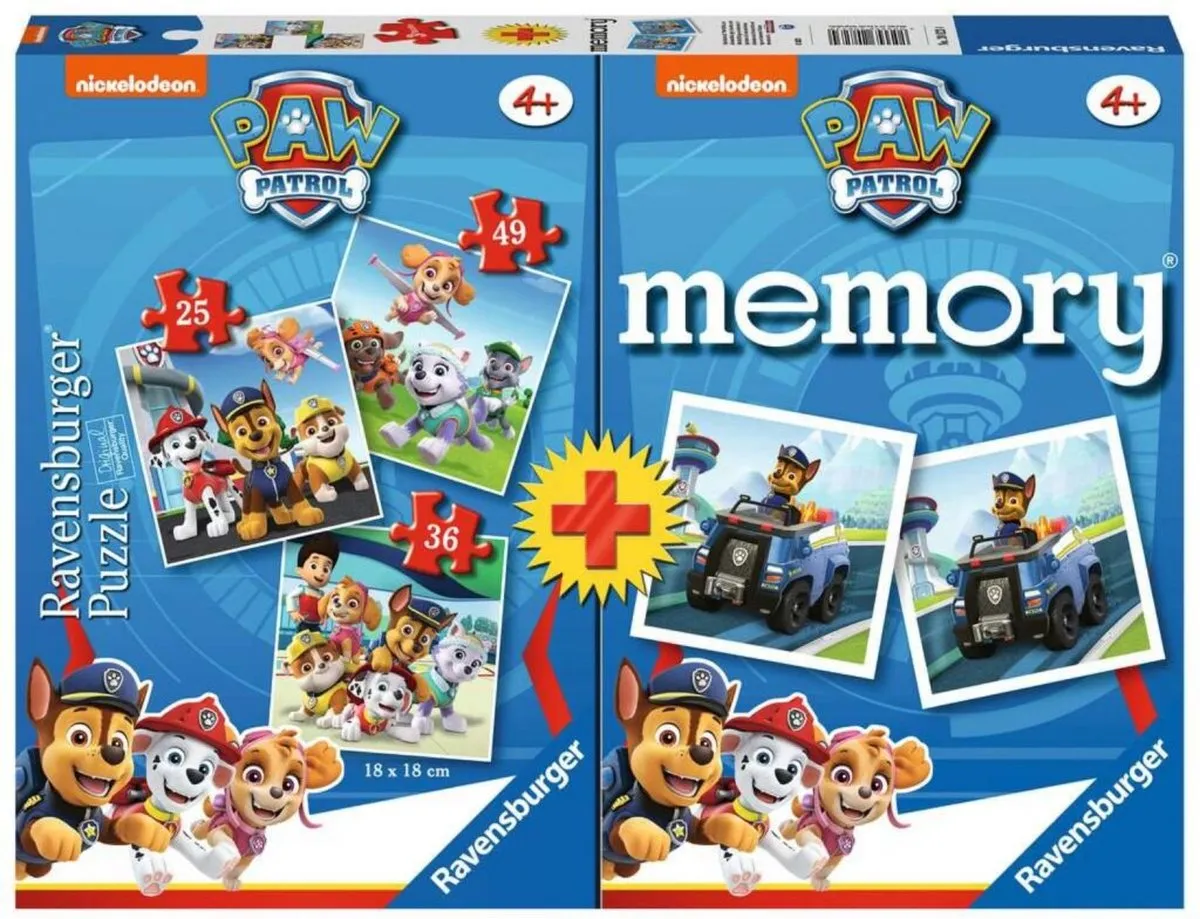 Ravensburger Paw Patrol Memory & Puzzel 110 Stuks