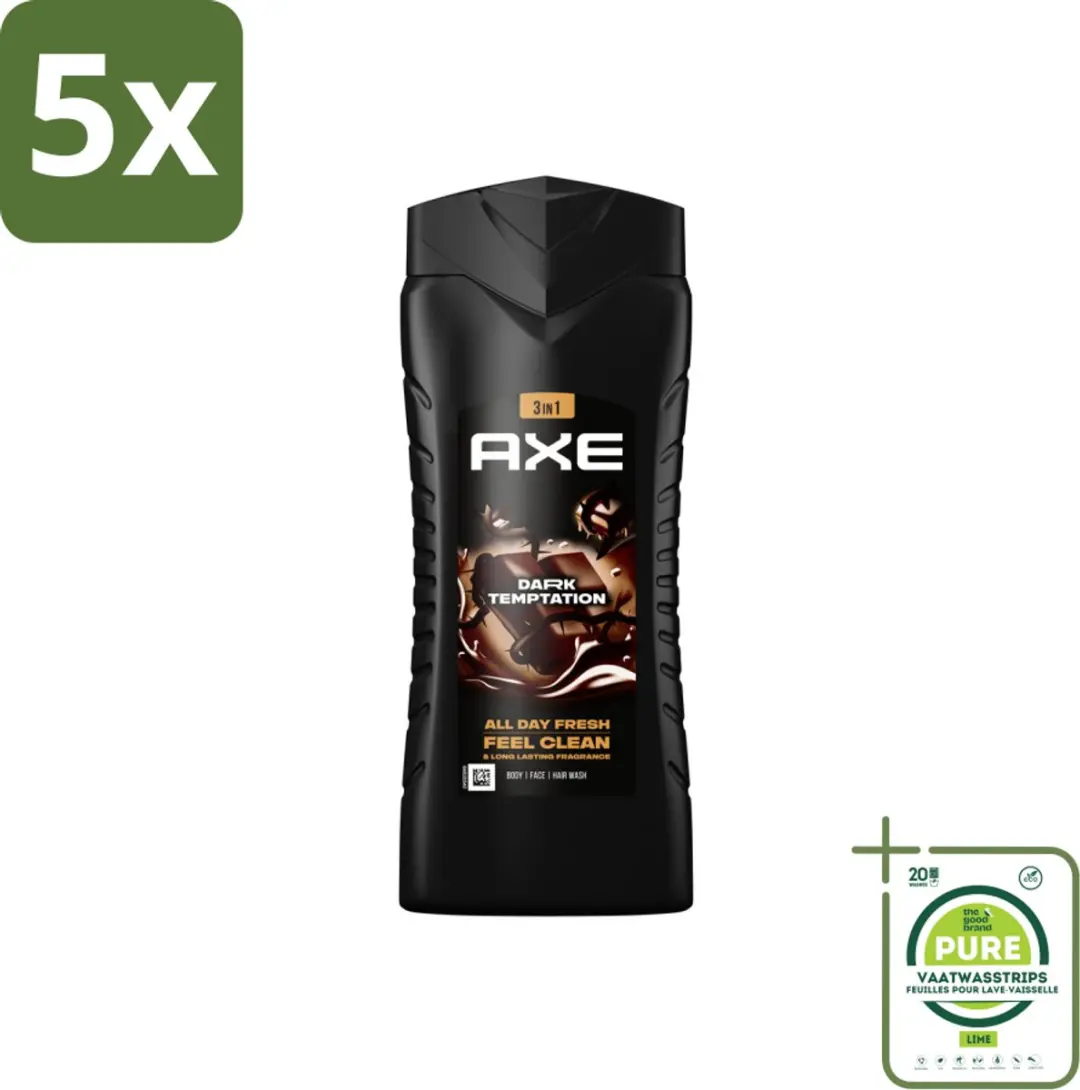 5 x Axe 3-in-1 Douchegel XL Dark Temptation 400 ml