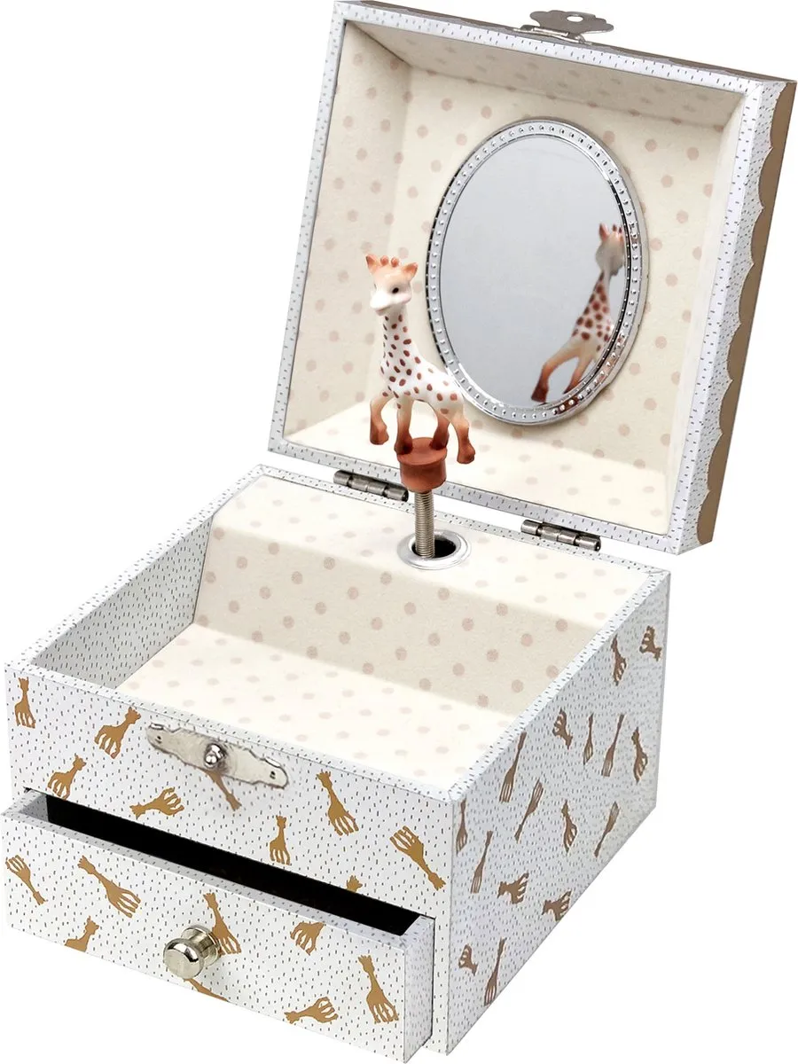 Sophie de Giraf Muziekdoosje 10,5x10,5x8,5cm