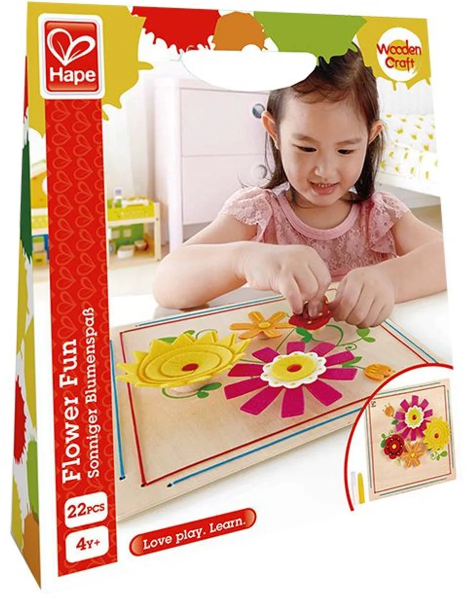 Hape Knutselset Bloemenpret Multicolor - afbeelding 2 van 3