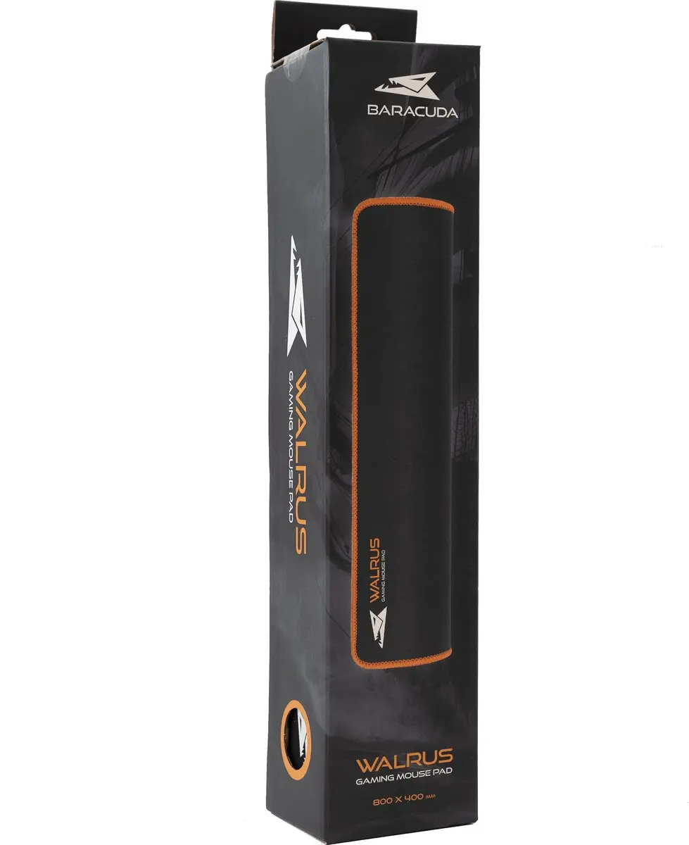 Barracuda Walrus-XL Gaming Muismat 800x400 - Zwart/Oranje - afbeelding 2 van 5