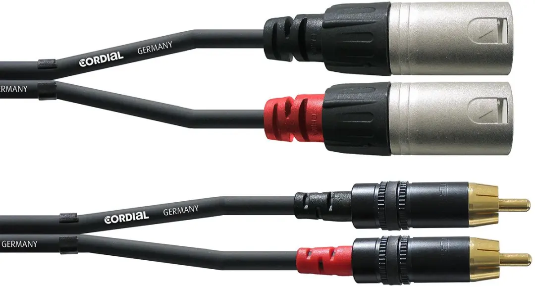 Cordial Audiokabel XLR naar Cinch 6m - Zwart