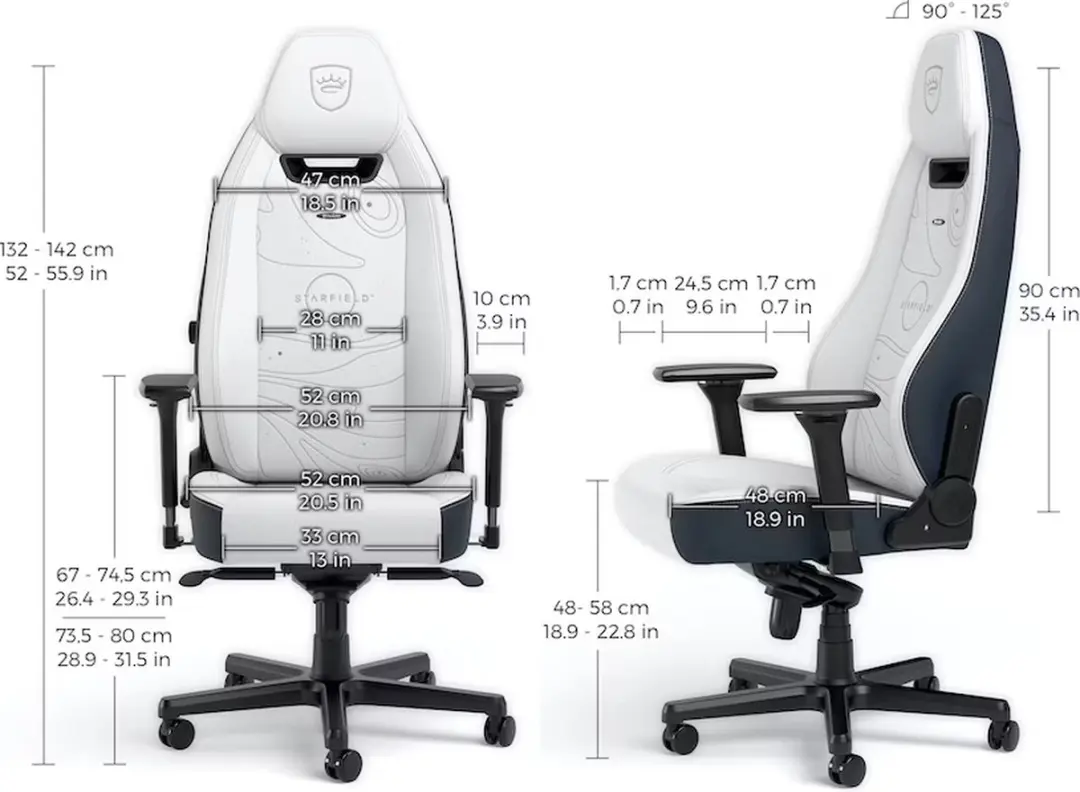 Noblechairs Legend Starfield Edition NBL-LGD-PU-SFE - Zwart/Wit