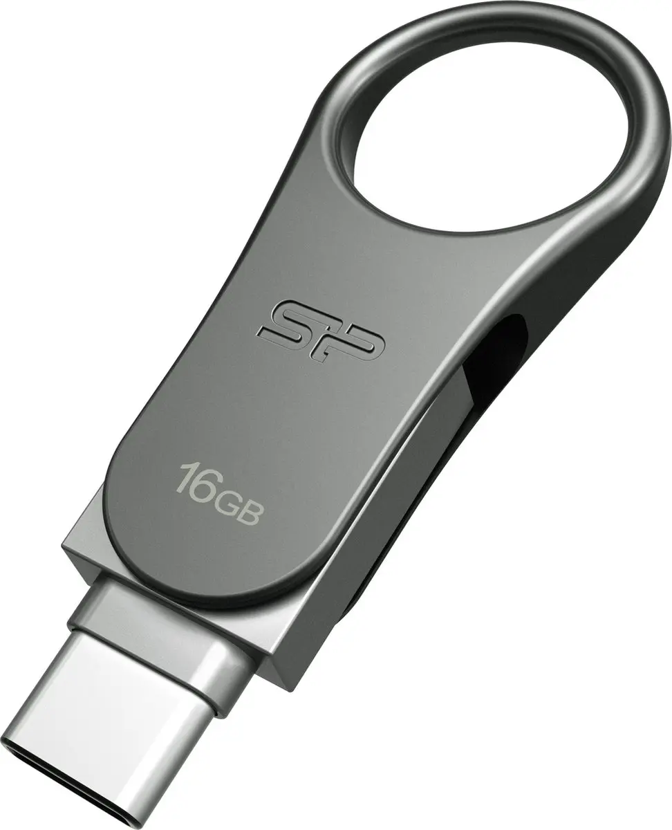 Silicon Power Mobile C80 USB-stick 16GB - Grijs