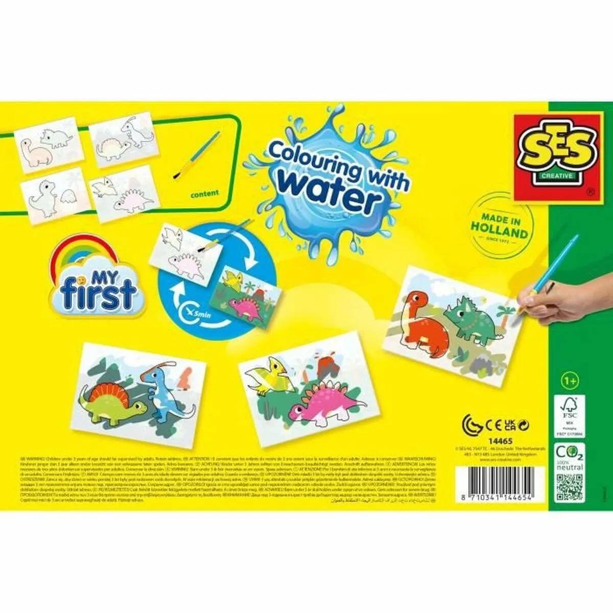SES Creative Dino's My First Kleuren met Water - 4 Stuks