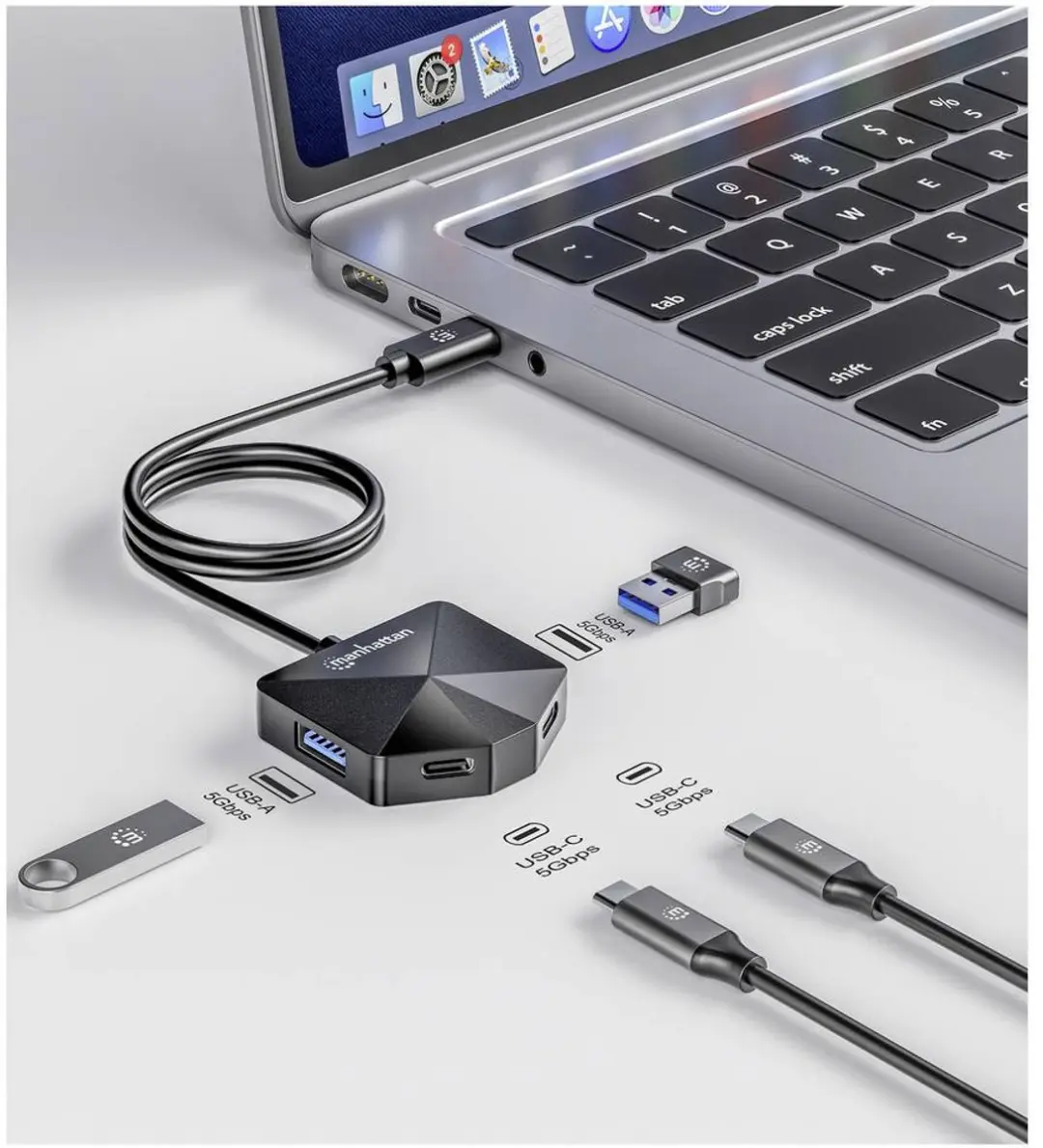 Manhattan 181150 USB-Hub 4-Port USB 3.0 - Zwart - afbeelding 6 van 6