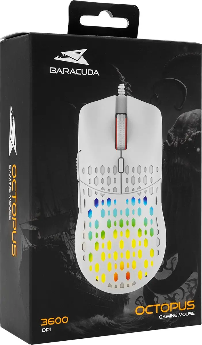 Barracuda OCTOPUS-W Gaming Muis - Wit - afbeelding 3 van 6