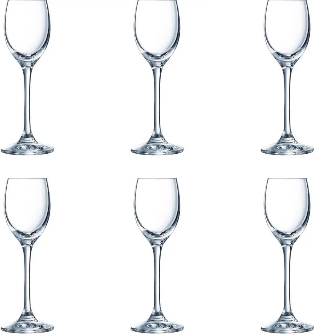 Chef & Sommelier Likeurglas 8cl - 6 Stuks - Transparant