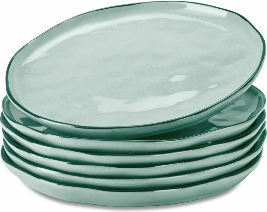 Loberon Biarré Turquoise Bordenset - 6 Stuks
