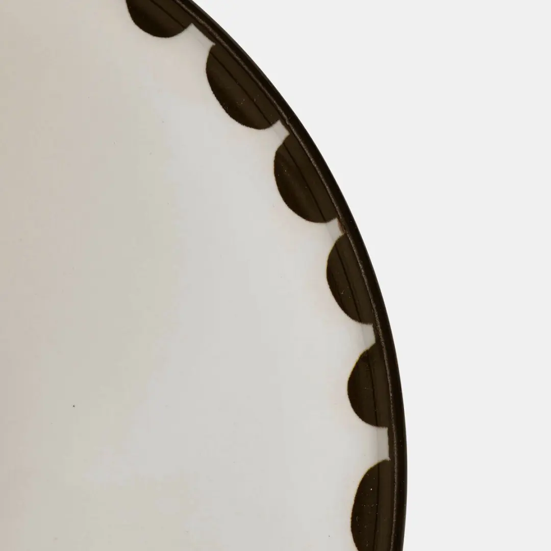 Loberon Tazira Bordenset 12-delig - 2 Designs - Weiß/Dunkelbraun