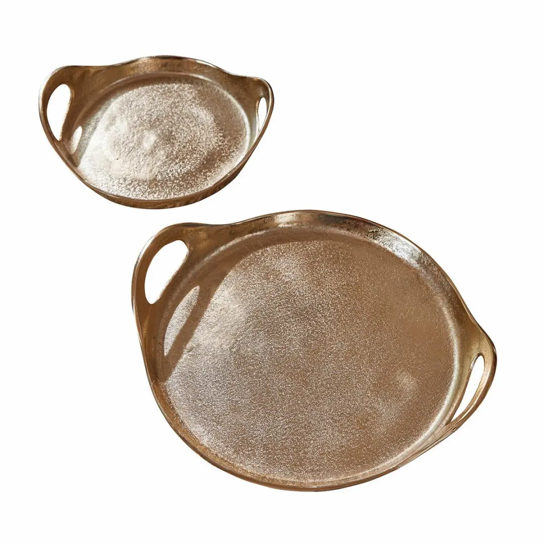 Loberon Tiavela Goudkleurig Dienblad Set