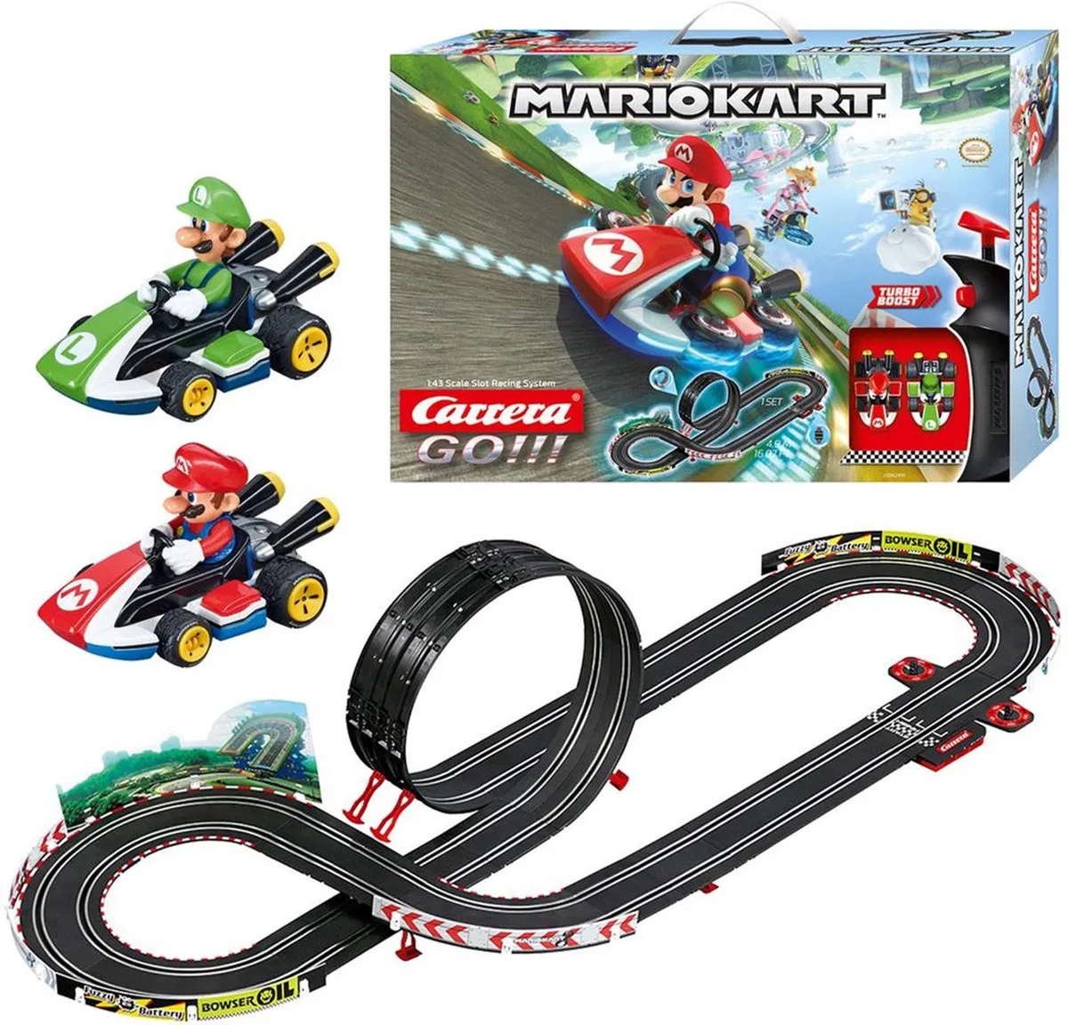 Carrera Go!!! Mario Kart Racebaan CAR20062491 - 4,9m - 2 Controllers