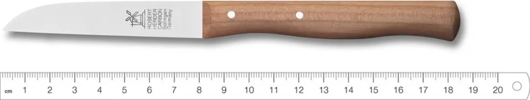 Robert Herder Molenmes – Schilmesje – RVS – Recht – Lemmet 85 mm – Heft Kersenhout - afbeelding 5 van 6