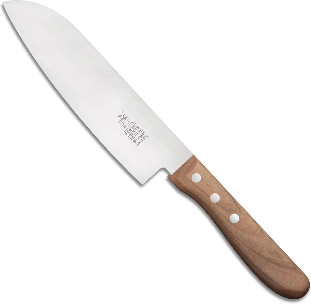 Robert Herder Santoku Koksmes 16,5 cm Kersenhout