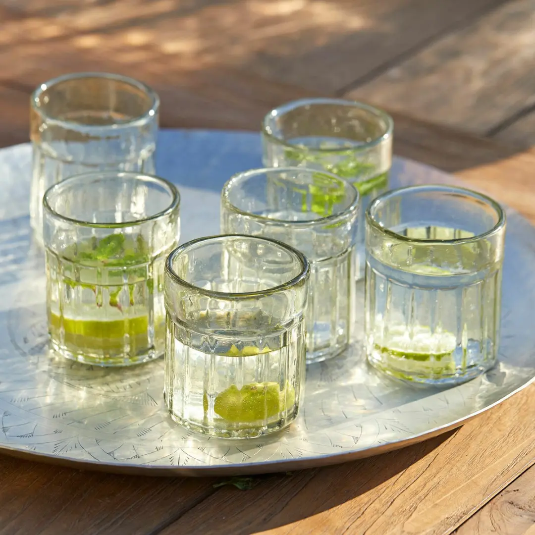 Loberon Roseville Glas Set - 6 Stuks Ø8cm