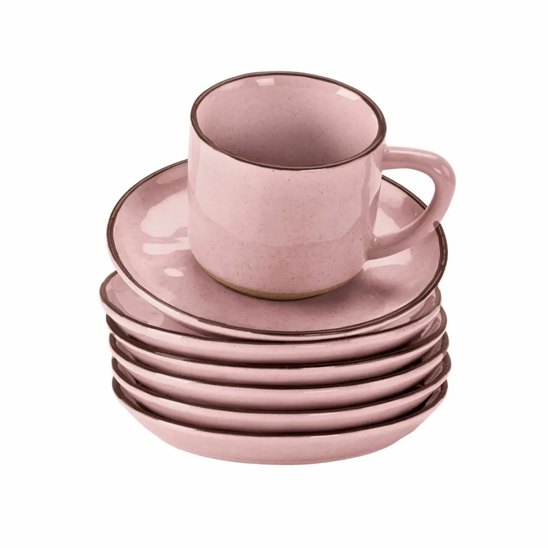 Loberon Biarré Kopje & Schoteltje Set 6-delig