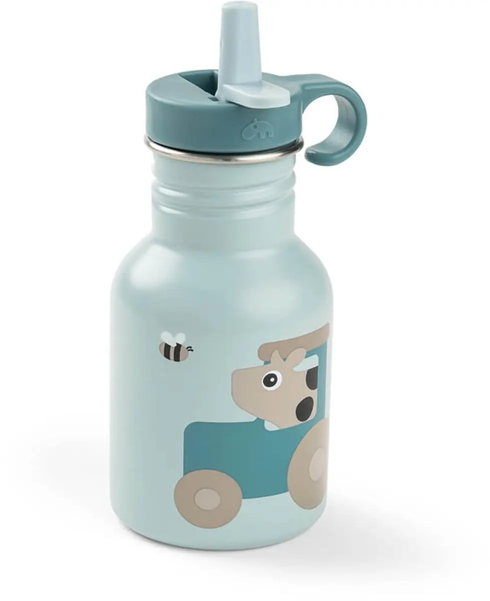 Done By Deer Tiny Farm Thermosfles 350ml - Blauw