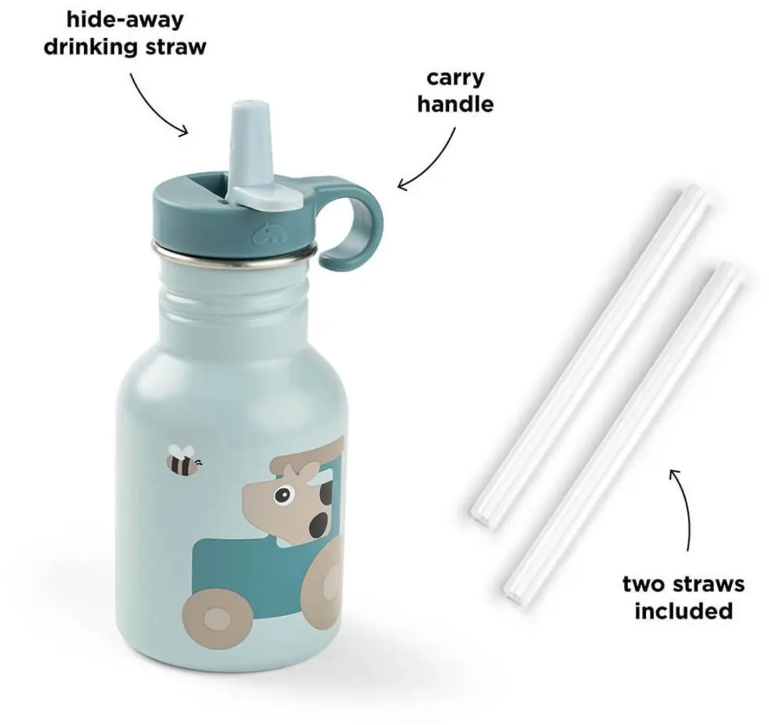 Done By Deer Tiny Farm Thermosfles 350ml - Blauw - afbeelding 6 van 6