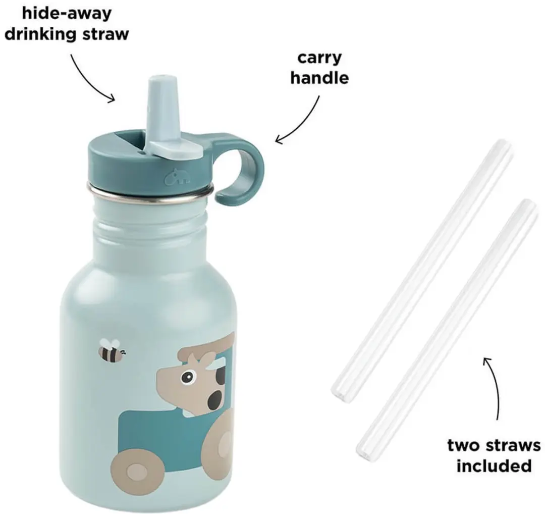Done By Deer Tiny Farm Thermosfles 350ml - Blauw