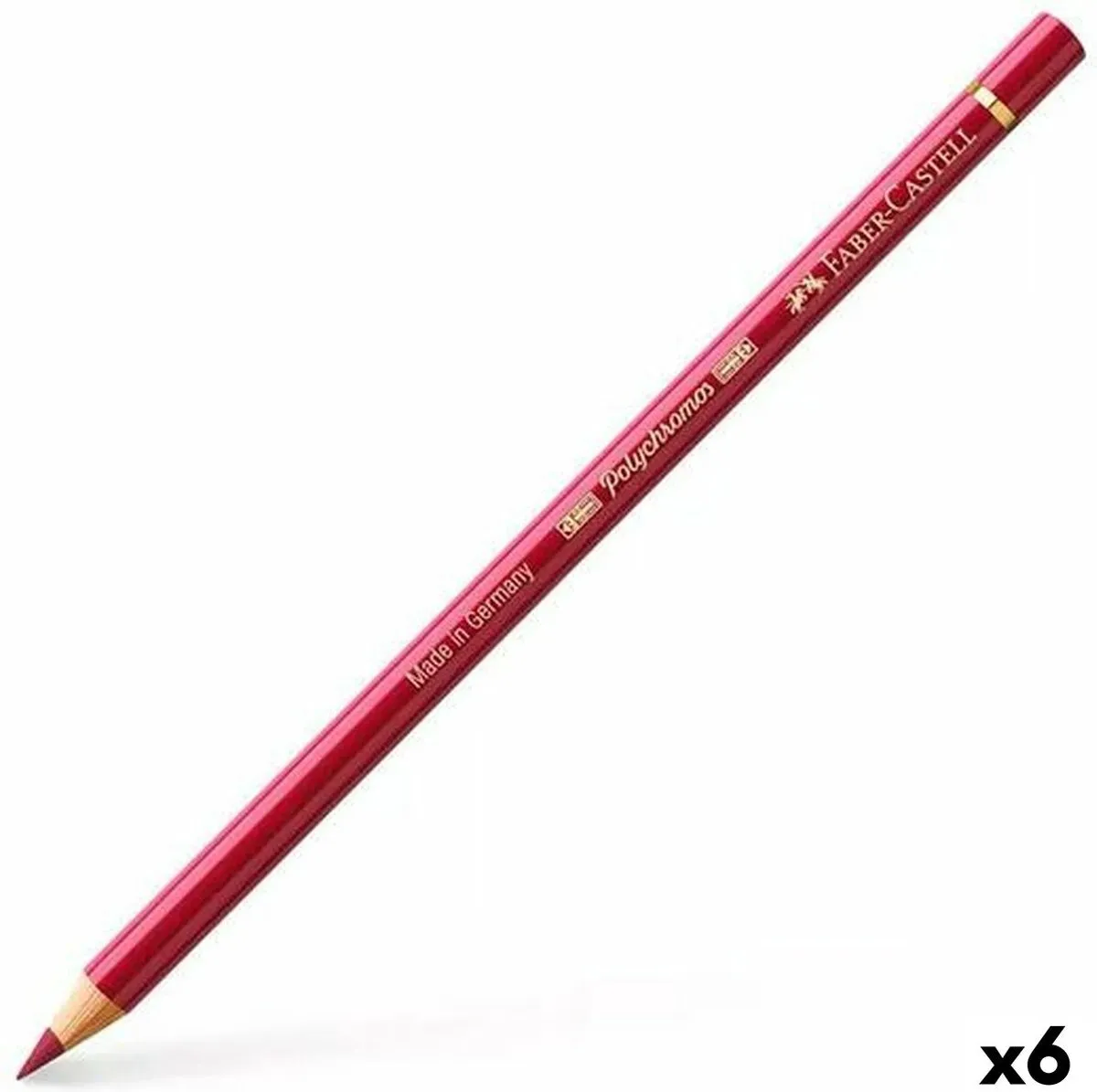 Faber-Castell Polychromos Intens Rood Kleurpotloden - 6 Stuks