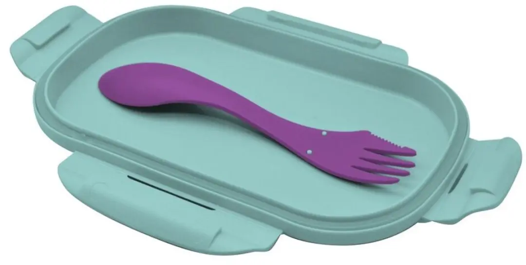 Lilo & Stitch Lunchbox met Bestek ST00091 - Paars - afbeelding 2 van 3