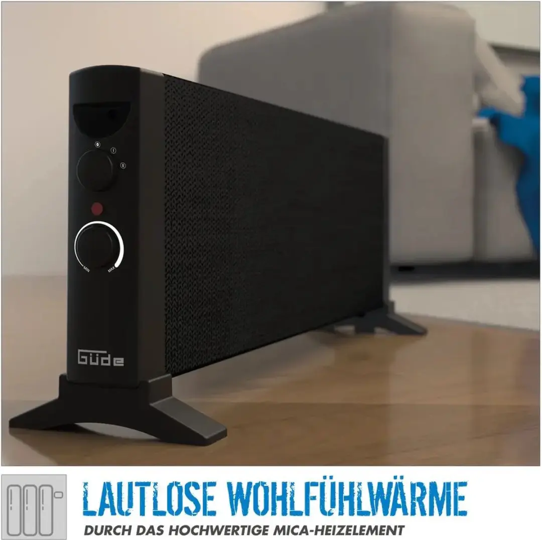 Güde GKH 1200 Mica Convector - 1200W - Zwart - afbeelding 2 van 2