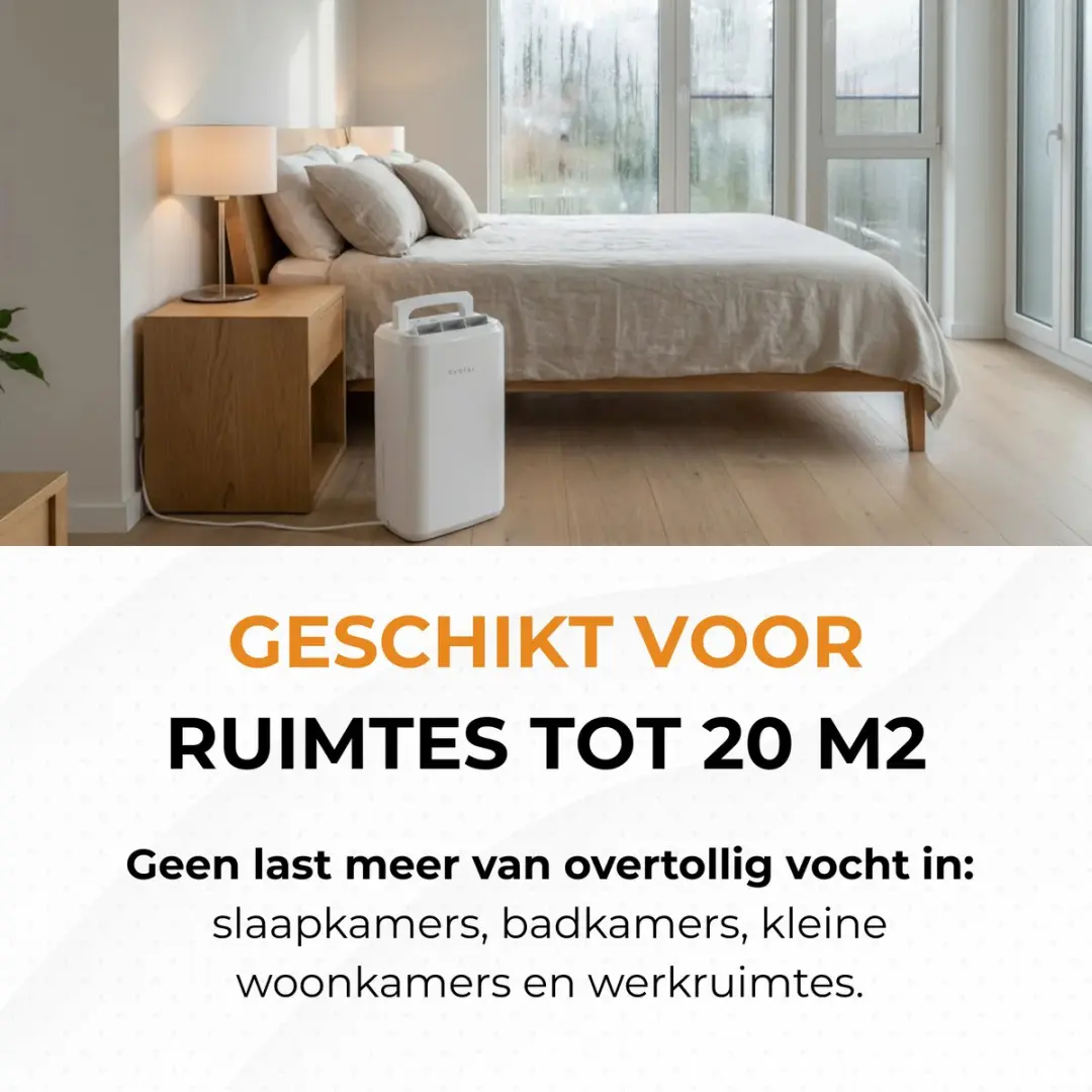 Evolar EVO-DH1000 Luchtontvochtiger 10L - Wit - afbeelding 5 van 6