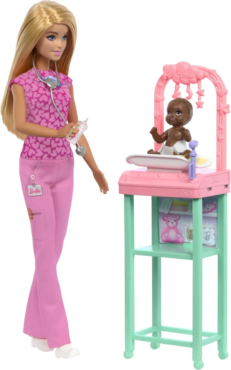 Barbie Careers Babydokterspop JCR72 - afbeelding 6 van 6