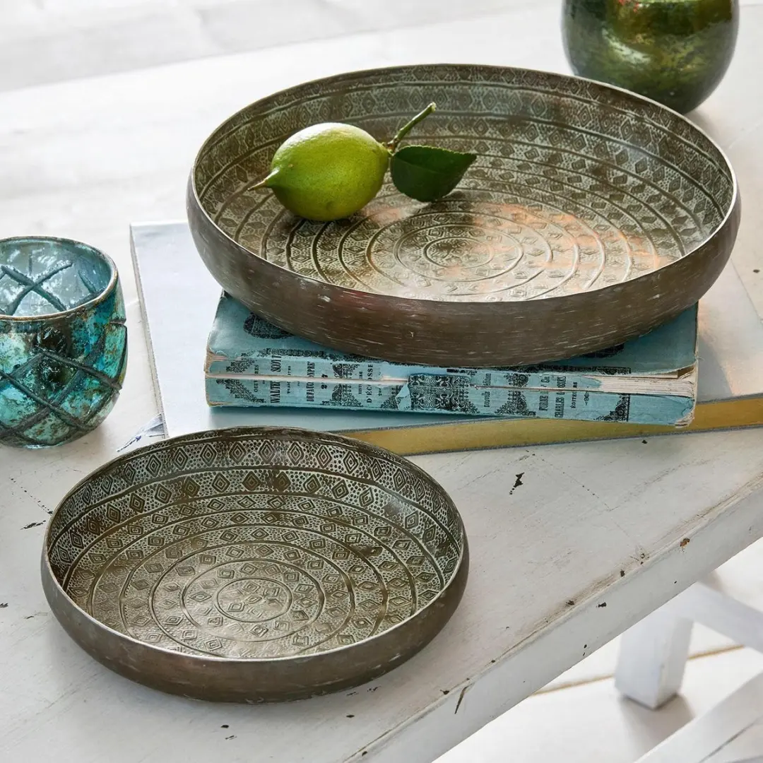 Loberon Schaal Set 24cm Antiekbrons