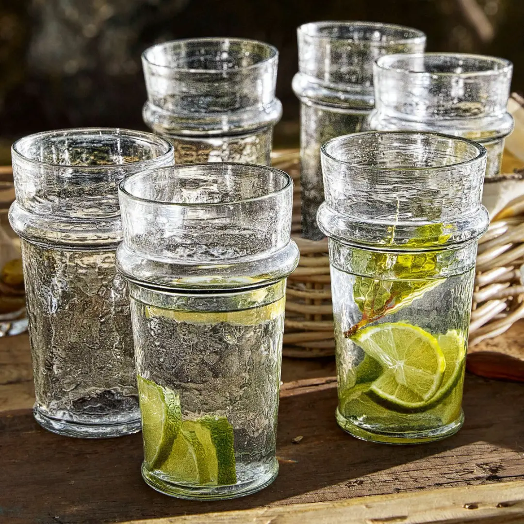 Loberon Avrilla Glas Set 6 Stuks - Ø8cm - Helder - afbeelding 6 van 6