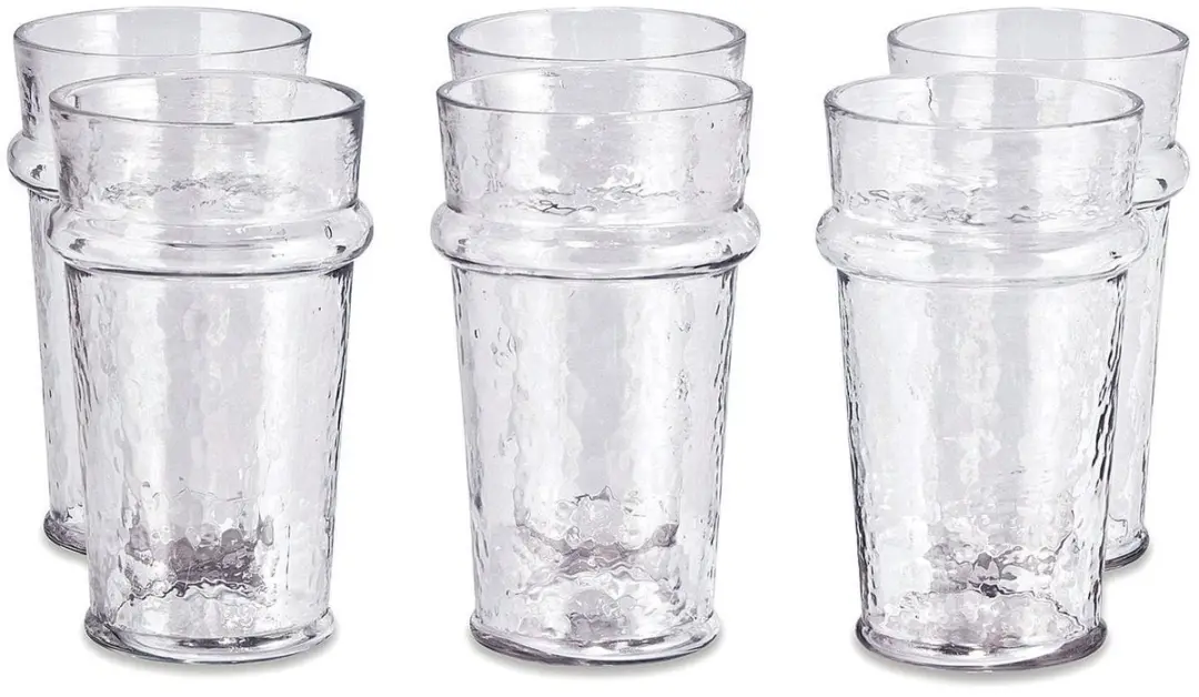Loberon Avrilla Glas Set 6 Stuks - Ø8cm - Helder