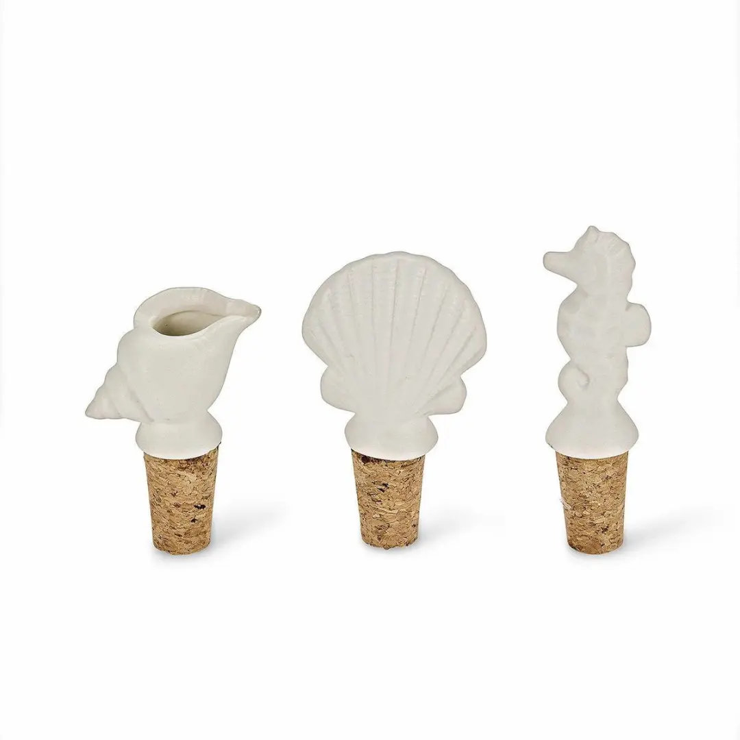 Loberon Flessenstoppen Set 3 Stuks - Wit
