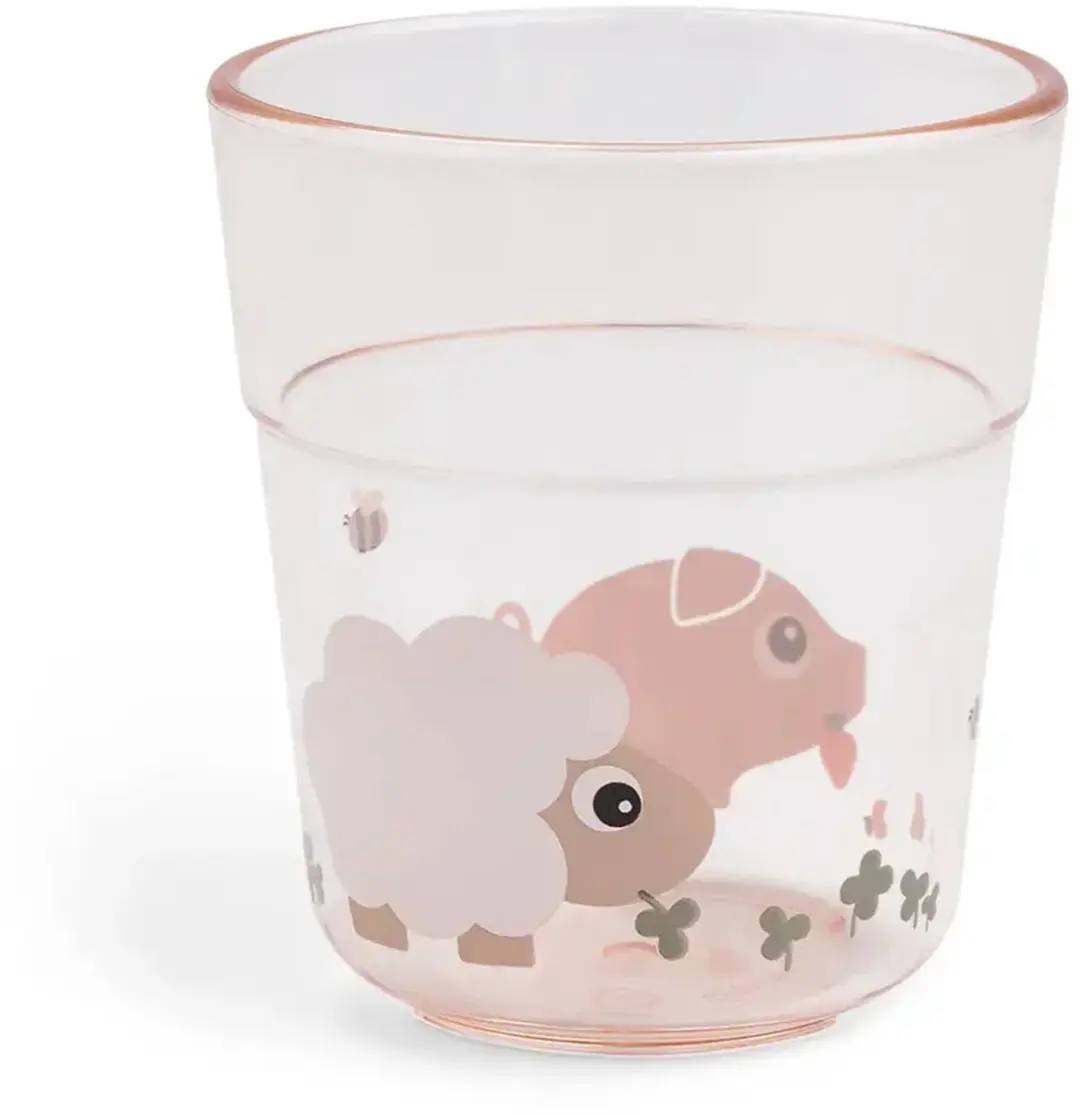 Done By Deer Tiny Farm Beker - Roze - 220ml